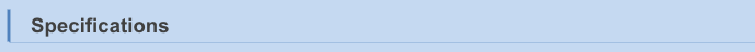 Specifications of Diameter measurement